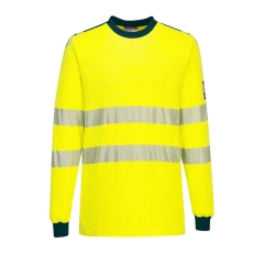 Tricou reflectorizant rezistent la flacara FR701 Portwest-Galben/Navy-L