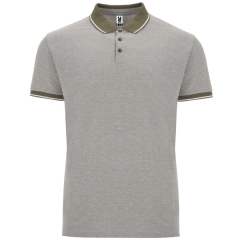 Tricou polo Bowie bărbați - VERDE MILITAR ÎNCHIS MELANJ