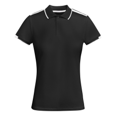 Tricou polo Tamil Woman damă - ALB/NEGRU