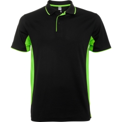 Tricou polo Montmelo bărbați - ALB/NEGRU