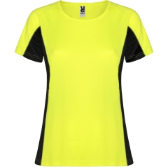 Tricou Shanghai Woman damă - GALBEN FLUOR/NEGRU
