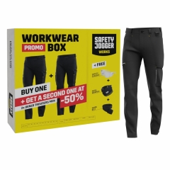 Pachet pantaloni de lucru elastici si confortabili WORKWEAR BOX DENEB Safety Jogger -Dark Grey-50