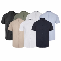 Camasa barbati tip tunica cu maneci scurte, densitate 115gr/mp, Sleeve stretch 405012S Velilla