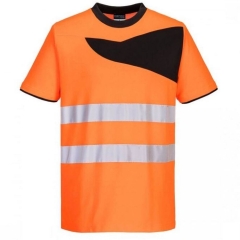 Tricou polo reflectorizant PW213 Portwest-Portocaliu/Negru-XL