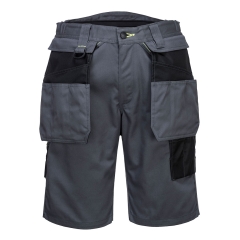 Pantaloni scurti de lucru Holster Work PW345 Portwest-Gri/Negru-32 inch - S