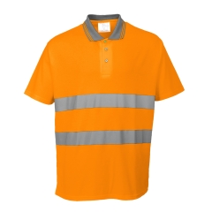 Tricou polo reflectorizant HI-Vis cu protectie UV S171 Portwest-Portocaliu-XS