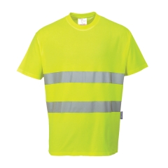 Tricou refelctorizant cu protectie UV S172 Confort Portwest-Galben-XS