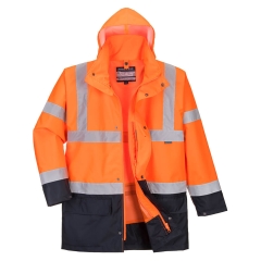 Jacheta de protectie reflectorizanta Hi-Vis S766 5in1Essential Portwest-Portocaliu/Navy-S