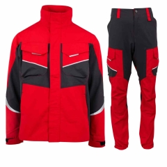 Costum salopeta standard din tercot 240g/m² Liscia/Elastico 542B/543B Renania-Rosu-XS