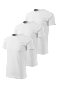 Set 3 tricouri pentru barbati Marimi Mari 129 - Alb - 4XL