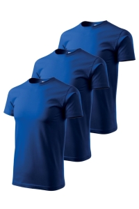 Set 3 tricouri pentru barbati Marimi Mari 129 - Albastru Regal - 4XL