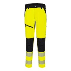 Pantaloni de protectie stretch Hi-Vis T140 Portwest-Galben/negru-S