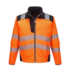 Jacheta reflectorizantă Softshell Hi-Vis Vision T402, protectie UV Portwest!-Portocaliu/Negru-XS